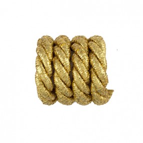 3.5mm Metallic Antique Gold Twisted Rayon Satin Rope Silk Braid