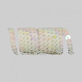 PAILLETTES INFILATE 6MM IRIDESCENT BIANCO