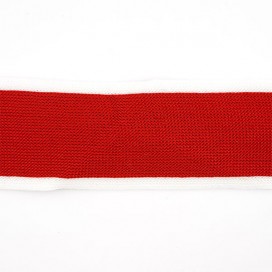 KNITTED TAPE RED-WHITE 40MM