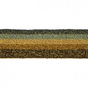 METALLIC KNITTED TAPE 25MM - GOLD-MIX COLOR