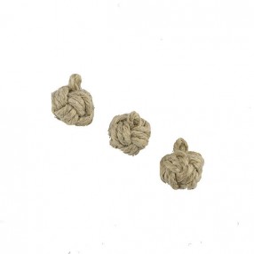 HAND BRAIDED KNOT BUTTON NATURAL CORD