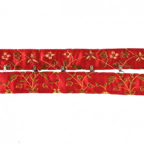 RED JACQUARD TAPES WITH HOOK AND EYE NIKEL
