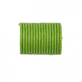 COTTON WAXED CORD GREEN 2MM