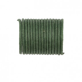 COTTON WAXED CORD FOREST GREEN 2MM