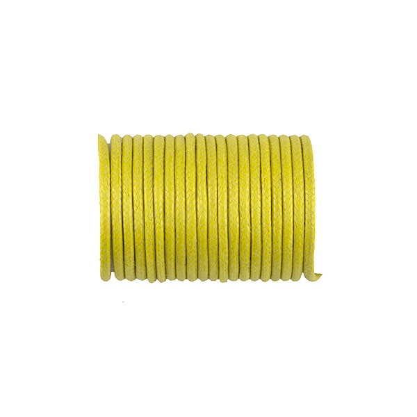 COTTON WAXED CORD YELLOW 1,5MM