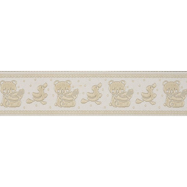BABY JACQUARD TRIMMING BEIGE 25MM