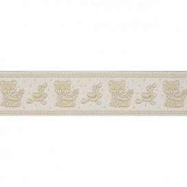 BABY JACQUARD TRIMMING BEIGE 25MM