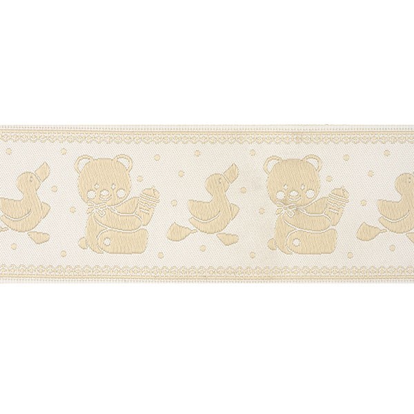 BABY JACQUARD TRIMMING BEIGE 38MM