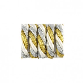 TWISTED CORD SILVER-GOLD-IVORY 8MM