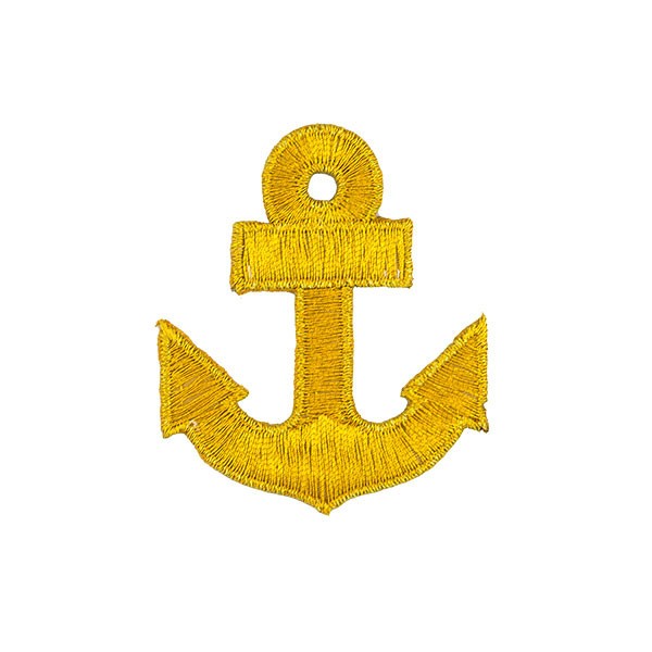 ANCHOR EMBROIDERED MOTIF IRON-ON GOLD