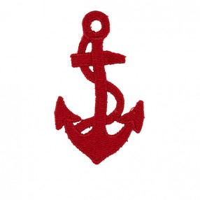 ANCHOR EMBROIDERED MOTIF RED