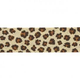 COTTON BIAS BINDING WITH SPOTTED 30MM - BEIGE