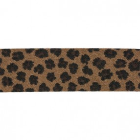 COTTON BIAS BINDING WITH SPOTTED 30MM - BROWN