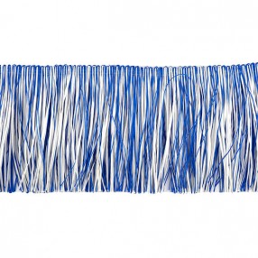 RAFFIA FRINGE 100MM - BLUE-WHITE