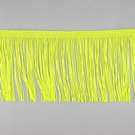 CHAINETTE CUT FRINGE 100MM - FLUO YELLOW