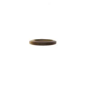 4-HOLE  SUIT BUTTON WITH POLISHED RIM - LIGHT BROWN