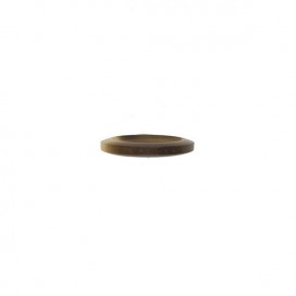 4-HOLE  SUIT BUTTON WITH POLISHED RIM - LIGHT BROWN