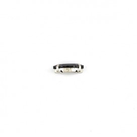 GLASS STONE SHUTTLE SHAPE WITH METAL CLAW 09X18MM - BLACK