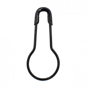 BLACK SAFETY PINS PEAR SHAPED BRASS  20MM