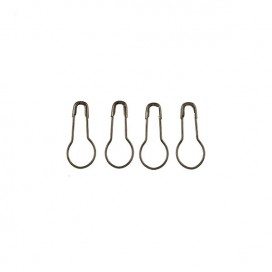 BURNISHED SAFETY PINS PEAR SHAPED BRASS  20MM