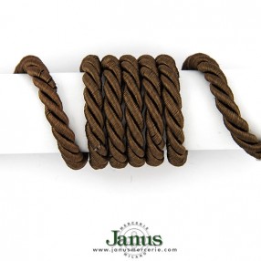 TWISTED SATIN ROP CORD - LEATHER BROWN