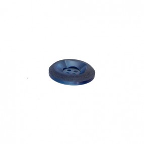 4-HOLES BUTTON WITH POLISHED RIM - COLONIAL BLUE
