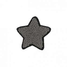 STAR PONGE IRON-ON PATCH MOTIF GREY 50X50
