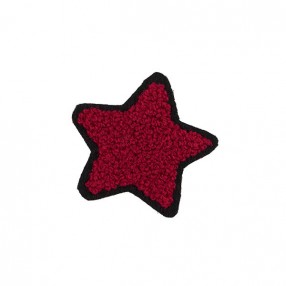 STAR PONGE IRON-ON PATCH MOTIF RED 50X50