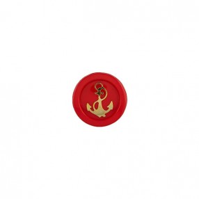 RED BLAZER BUTTON WITH GOLD ANCHOR