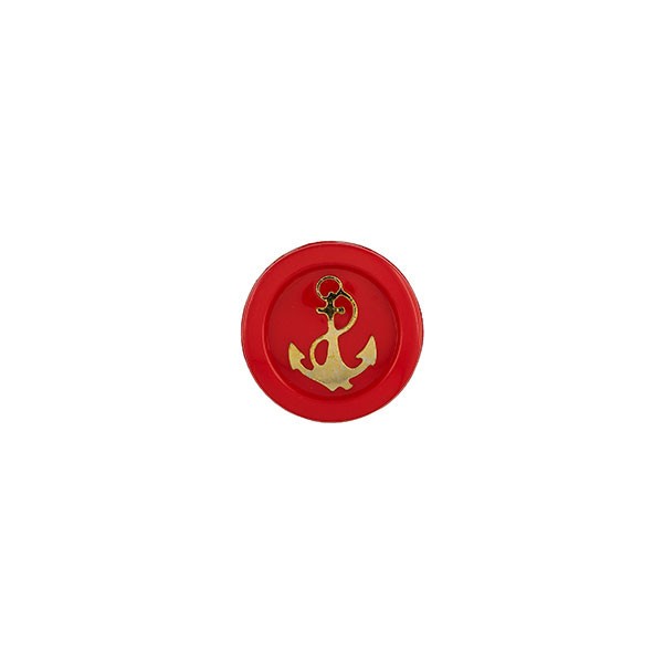 RED BLAZER BUTTON WITH GOLD ANCHOR