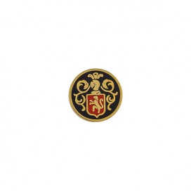 GOLD BLAZER METAL BUTTON WITH BLUE-RED EPOXY