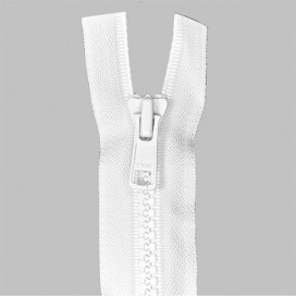 WHITE PLASTIC HEAVY WEIGHT CLOSED END ZIP