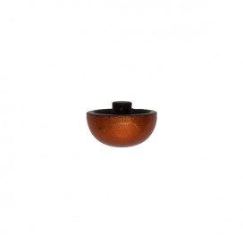 DOME BUTTON 28MM - RED OCHRE