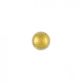 GOLD METAL BUTTON WITH CRYSTAL RHINESTONE