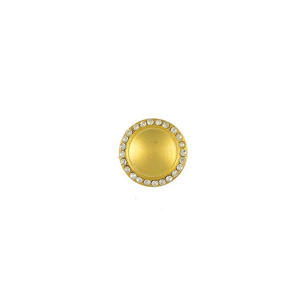 GOLD METAL BUTTON WITH CRYSTAL RHINESTONE