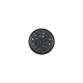 DOUBLE FACE VINTAGE BUTTON - PEWTER  GREY