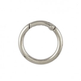 RING ROUND SNAP HOOKS 46MM - SILVER