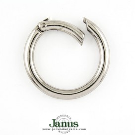 RING ROUND SNAP HOOKS 46MM - SILVER