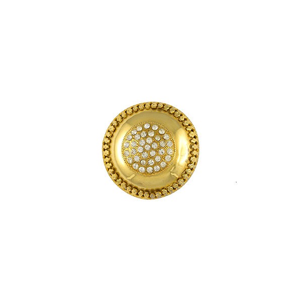 GOLD METAL BUTTON WITH LITTLE CRYSTAL RHINESTONE