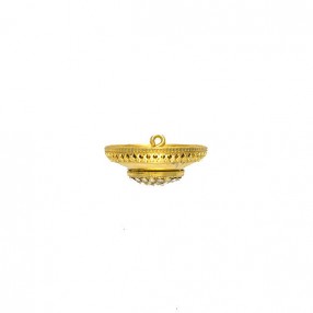 GOLD METAL BUTTON WITH LITTLE CRYSTAL RHINESTONE