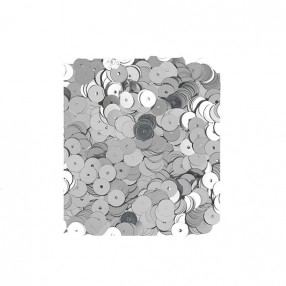 FLAT SEQUINS 6MM - SILVER