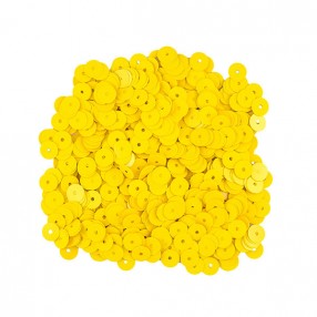 FLAT SEQUINS 6MM - YELLOW