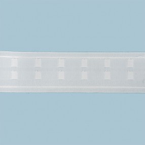 PLEATING TAPES TRIS 2 POCKETS 65MM - WHITE