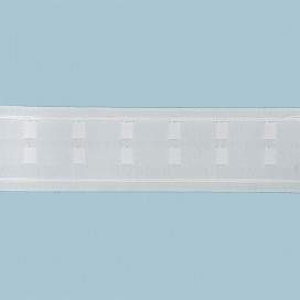 PLEATING TAPES TRIS 2 POCKETS 65MM - WHITE