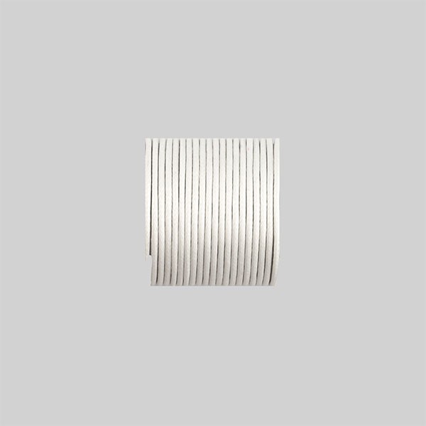 COTTON WAXED CORD 1MM - WHITE