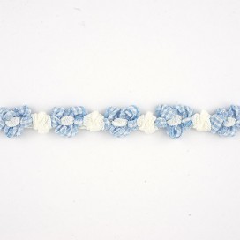 VICHY ROCOCO BRAID 12MM - WHITE-LIGHT BLUE