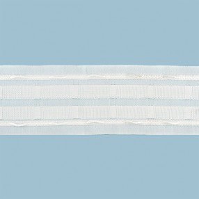 PLEATING TAPES 2 POCKETS 65MM - WHITE