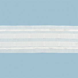 PLEATING TAPES 2 POCKETS 65MM - WHITE