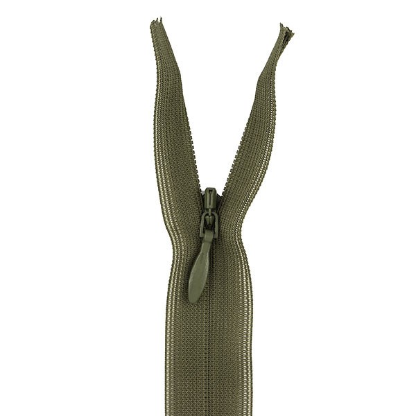 YKK INVISIBLE CLOSED END ZIP - MILITARY GREEN