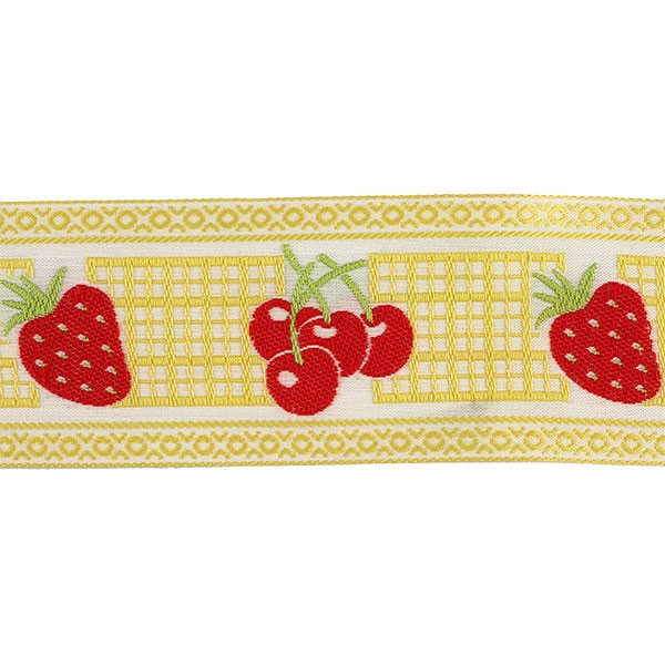 HOME JACQUARD TRIMMING 50MM - YELLOW-RED